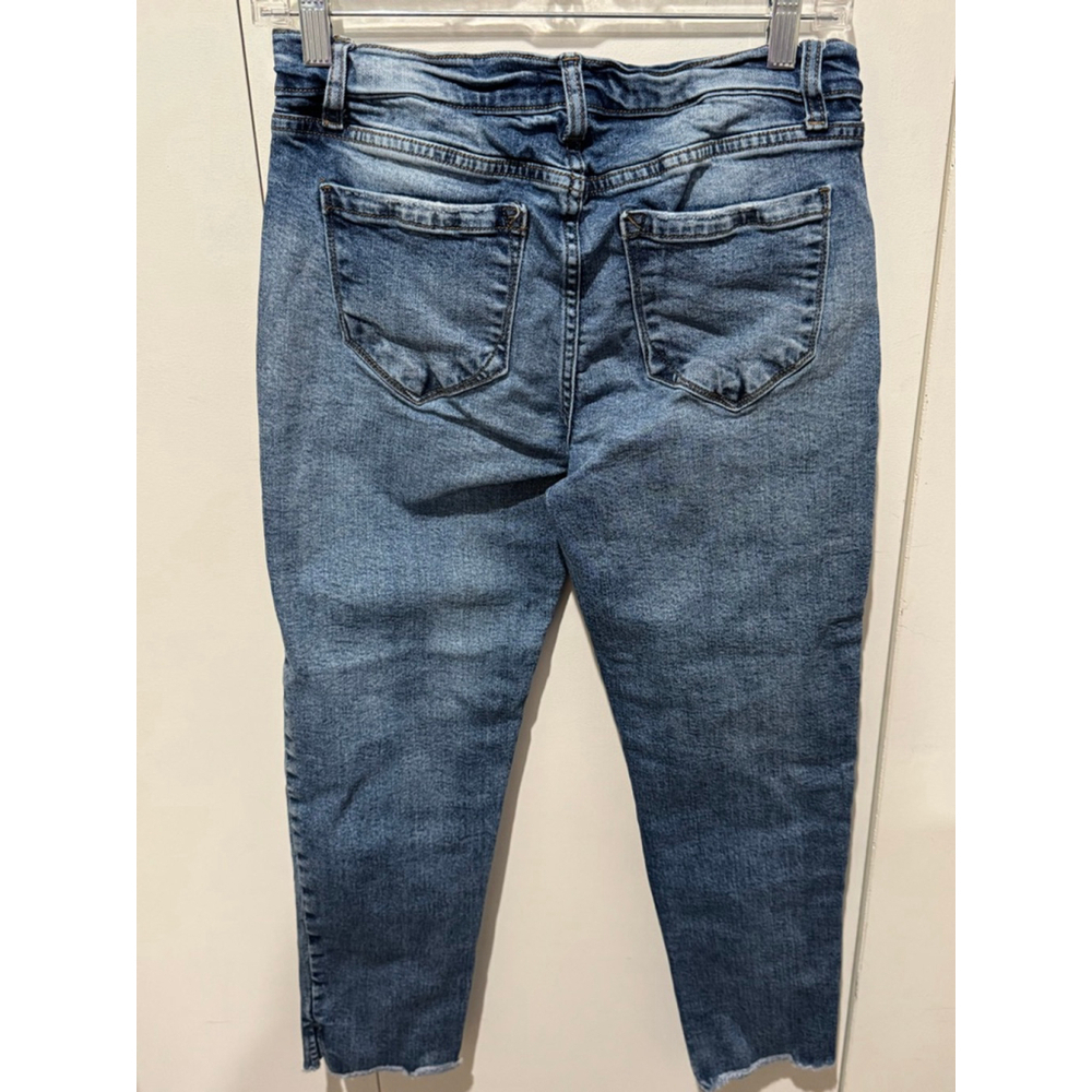 Women's Kensie Jeans Blue Ankle & Cropped skinny stretch raw hem Jeans Size 4 - Picture 5 of 12